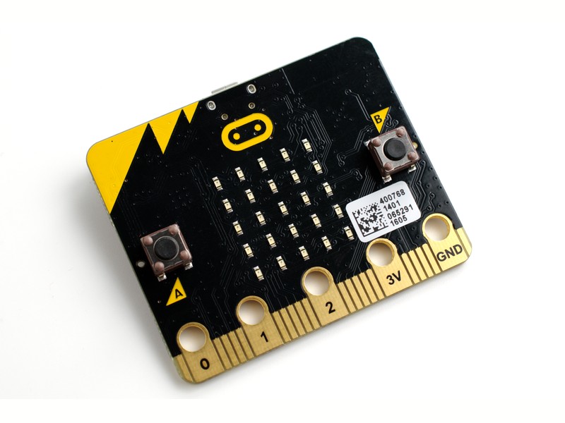 BBC Microbit on a white background